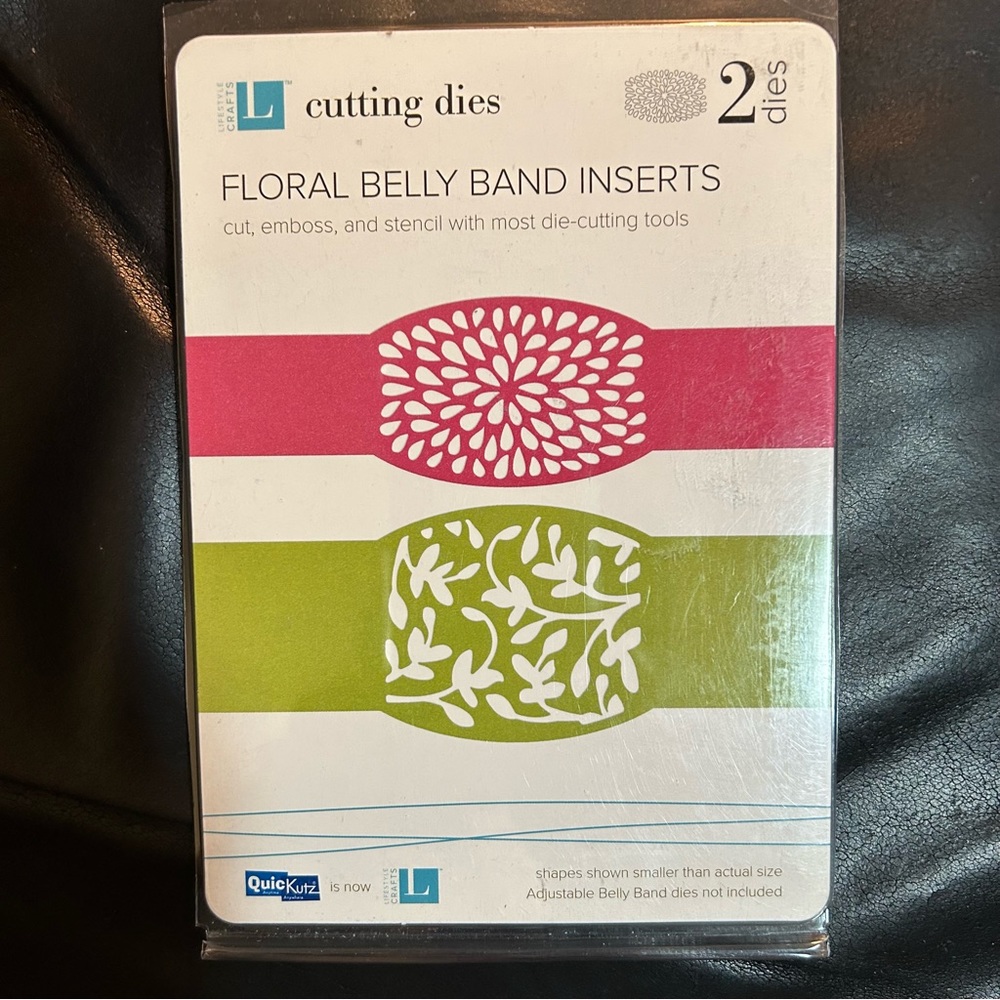 We R Memory Keepers/Lifestyle Crafts 2 pcs Floral Belly Band Inserts dies